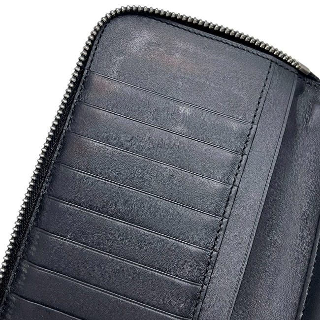 Loewe Round Zipper Long Wallet Khaki Yellow Beige Brown