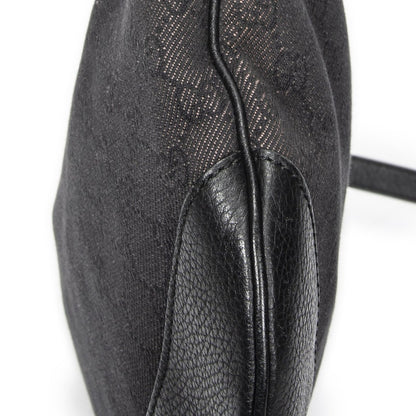 Gucci Half Moon Messenger Black GG Denim Canvas Jeans — view 7
