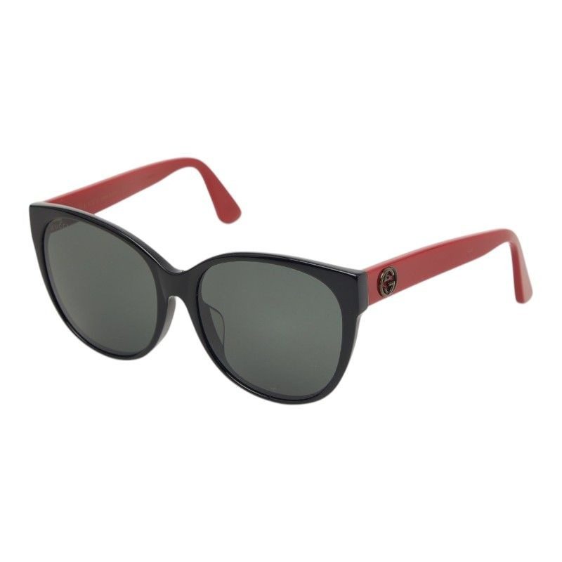Gucci Interlocking Sunglasses Red Black Bicolor Acetate Eyewear