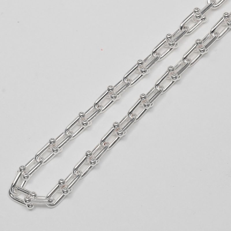 Tiffany & Co Hardware Small Link Silver 925 _ 44g Necklace