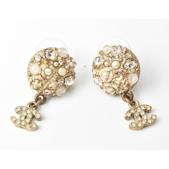 Chanel Circle Pearl Motif Logo Rhinestone — view 3