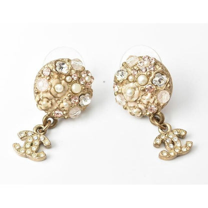 Chanel Circle Pearl Motif Logo Rhinestone — view 3