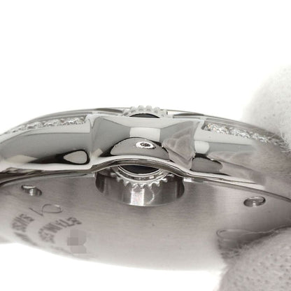 Cartier W4bb0015 Ballon Blue Bezel Diamond Wristwatch SS Ladies