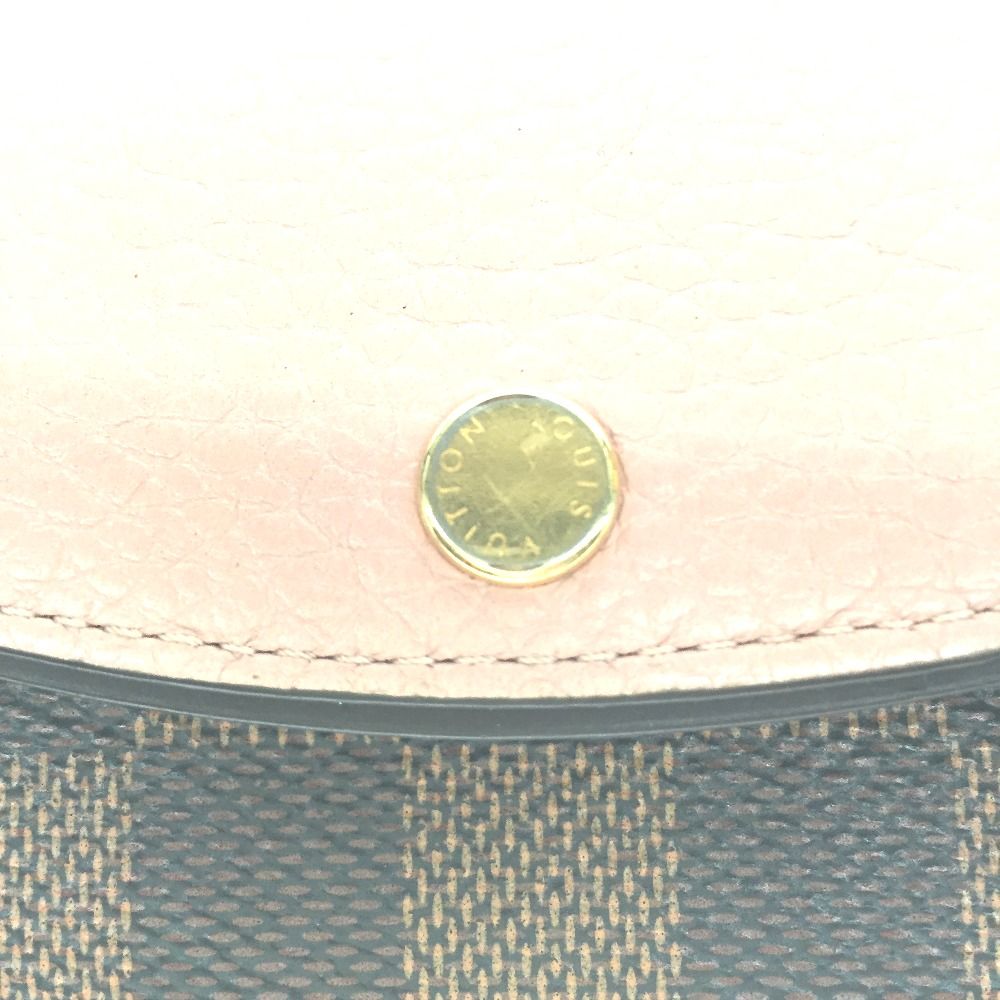 Louis Vuitton Damier Portefeuille Normandy Rose Ballerine N60043 Pink N60043