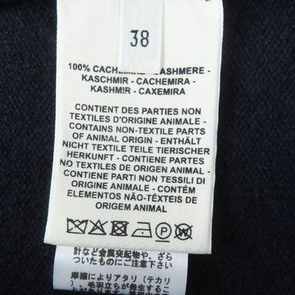 Hermes 21AW 100% Cashmere H Motif With Serie Buttons Long Cardigan Dark Navy