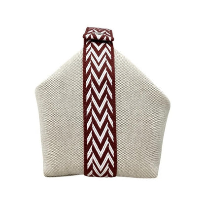 Hermes Bath Pouch Bride-a-Black GM Toile Canvas H Logo Zigzag Rouge Ash Red