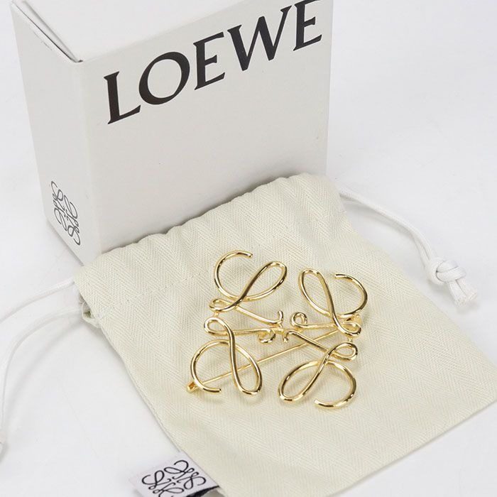 Loewe Anagram Brooch Metal