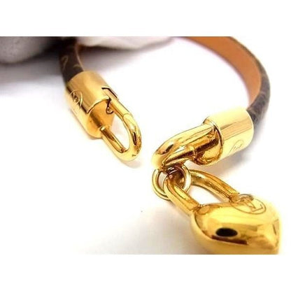 Louis Vuitton Bracelet Cles Easy in Lock Brown Gold Monogram — view 3