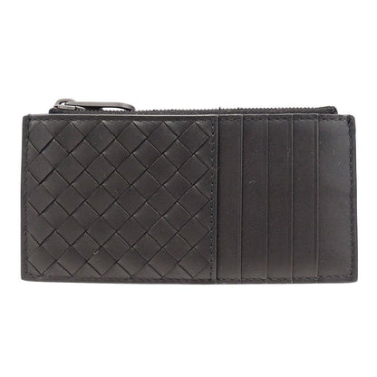 Bottega Veneta Wallet Intrecciato Coin Case Leather Black