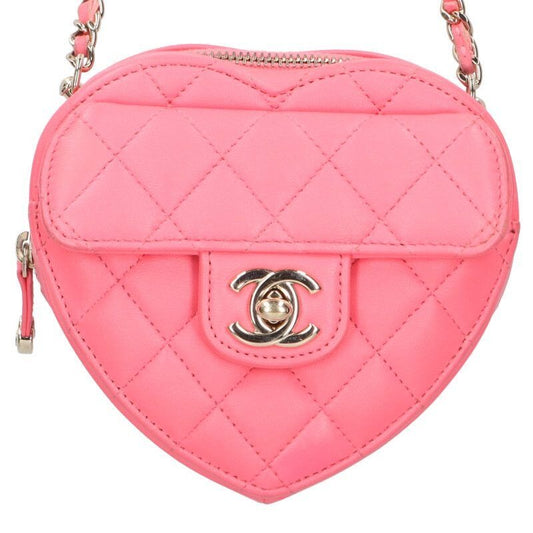 Chanel Quilted Heart Chain Shoulder Bag
