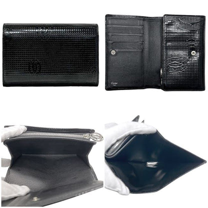 Cartier Bifold Wallet Black Happy Birthday Excellent Condition