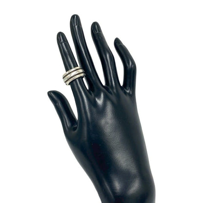 Tiffany & Co Group Double Line 925 Ring Silver — view 2