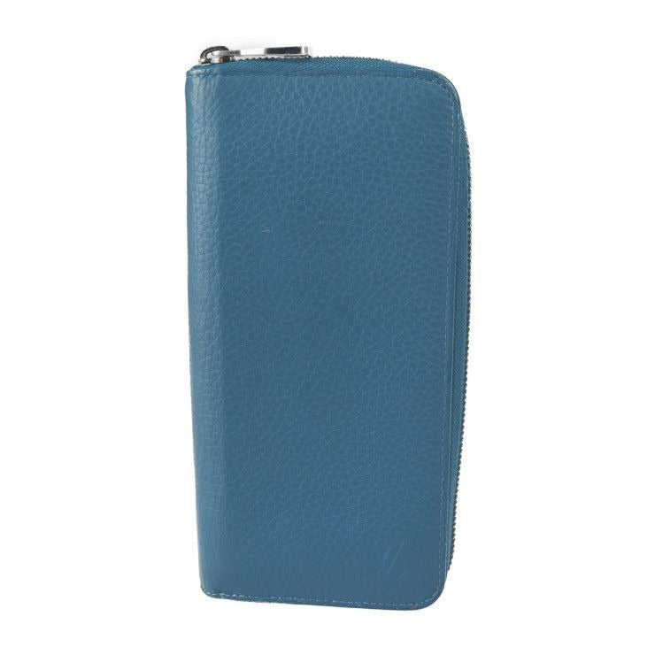 Louis Vuitton Zippy Wallet Vertical Long Taurillon Leather Blue