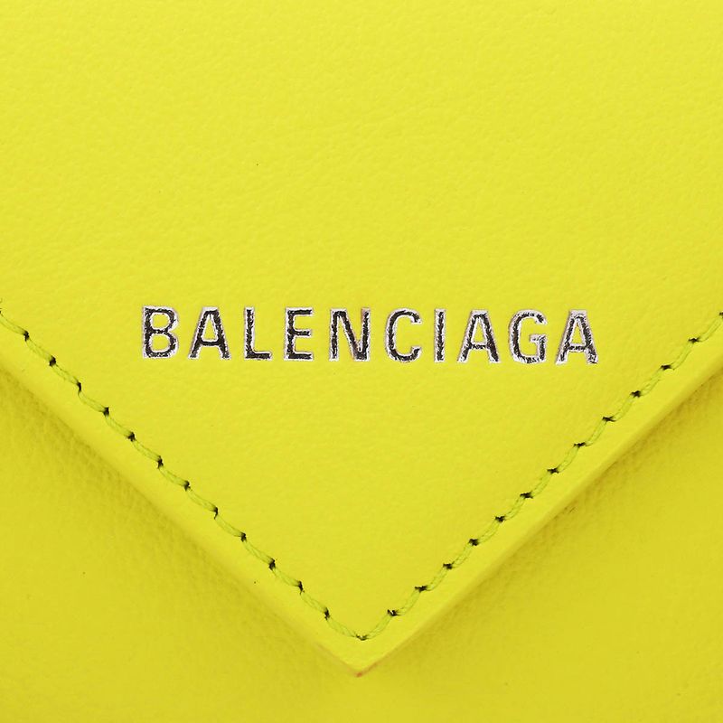 Balenciaga Trifold Wallet Paper Yellow