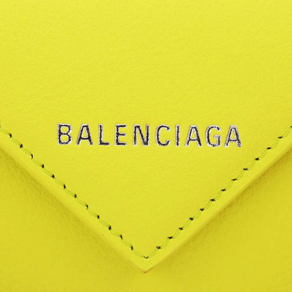 Balenciaga Trifold Wallet Paper Yellow