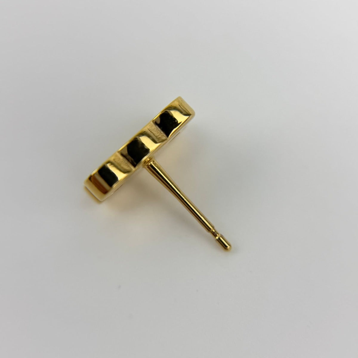 Celine Logo Triomphe Earrings Gold Vintage — view 10