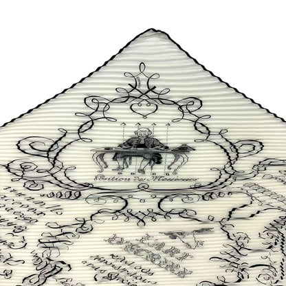 Hermes Scarf Silk Pleats Lart Decrire Art of Calligraphy White — view 4