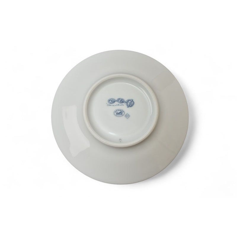 Hermes Set Of 2 Cups And Saucers Pottery Chaine D'ancre Blue White — view 9