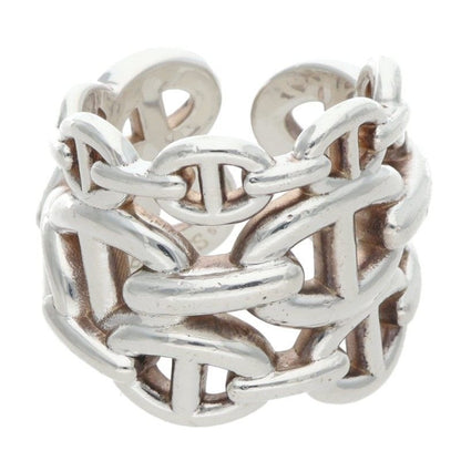 Hermes Chaine D'ancre Enchainee GM Silver Ring