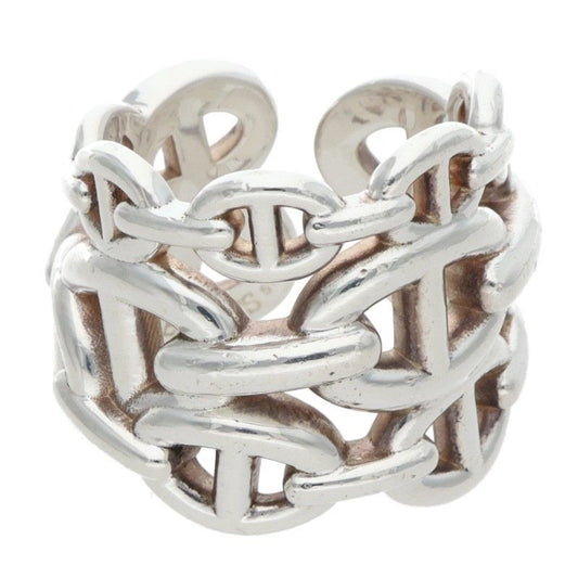 Hermes Chaine D'ancre Enchainee GM Silver Ring