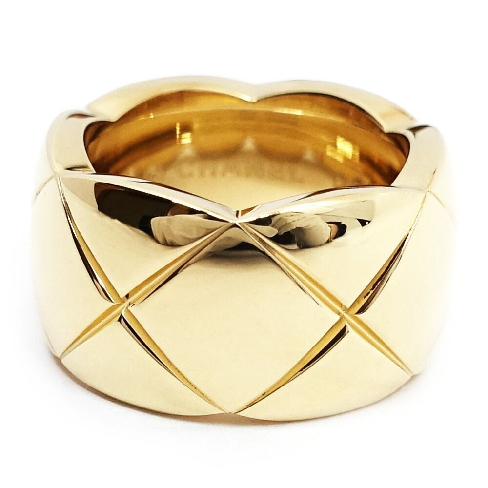 Chanel 18K Yellow Gold Coco Crush Ring Large Model