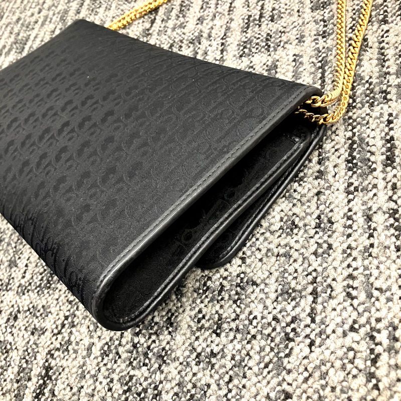 Christian DIOR Trotter Pattern Chain 2WAY Bag: Y2044