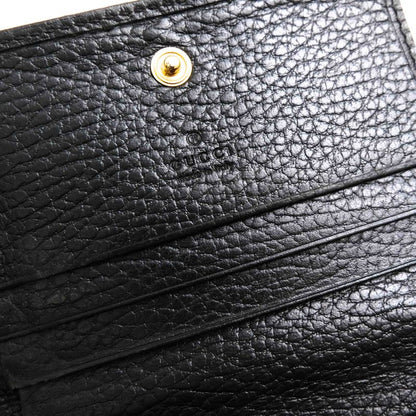 Gucci Wallet Ladies Women Leather Genuine Black 456126 Black Leather Card Case