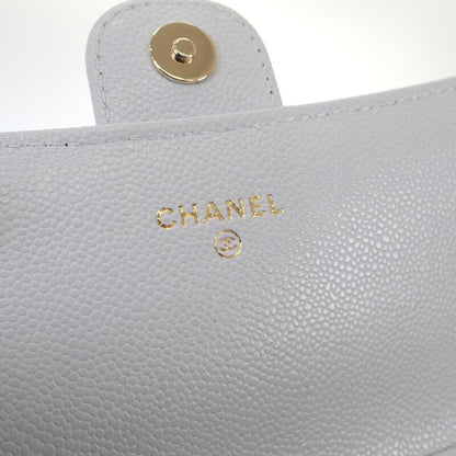 Chanel Flap Phone Case Ap3744 Shoulder Bag Grained Calfskin Light Blue Gold