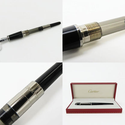 Cartier Fountain Pen Diabolo De St180009 - Black Silver Hardware Nib 18k