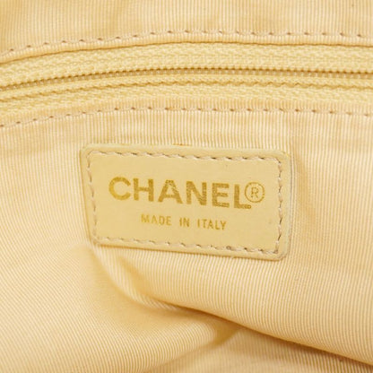 Chanel Shoulder Bag Matelasse Caviar Skin Beige Chien Pan Gold Hardware Women