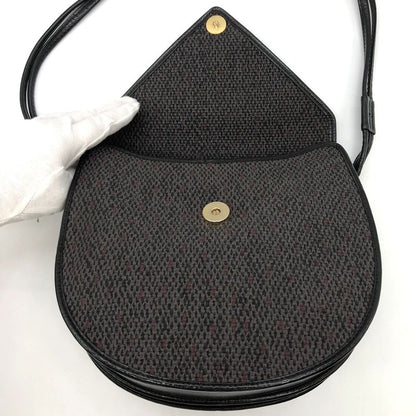 Saint Laurent Shoulder Bag Vintage Gray Pvc×leather Women Men