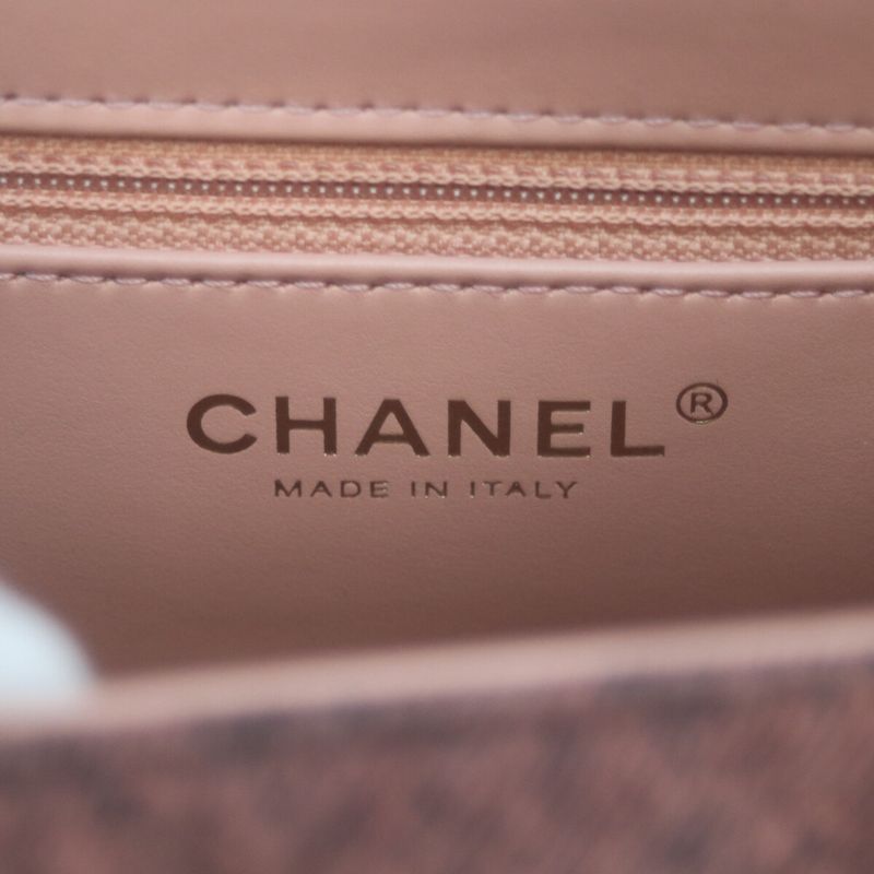 Chanel As4416 Pink Denim Mini Shopping 2WAY Mini Hand Shoulder Bag Pink Women