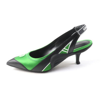 Louis Vuitton Arkwright Line Pointed Toe Back Strap Pumps With Rubber LV Logo