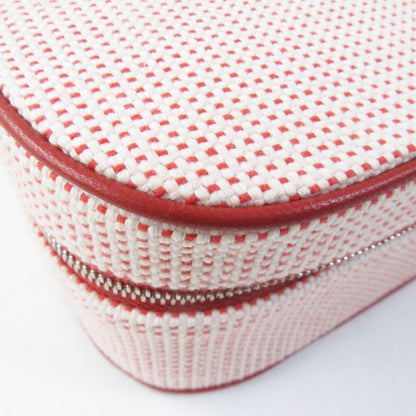 Hermes Escal Cognac Silver Hardware Cosmetic Pouch With Box Made In France