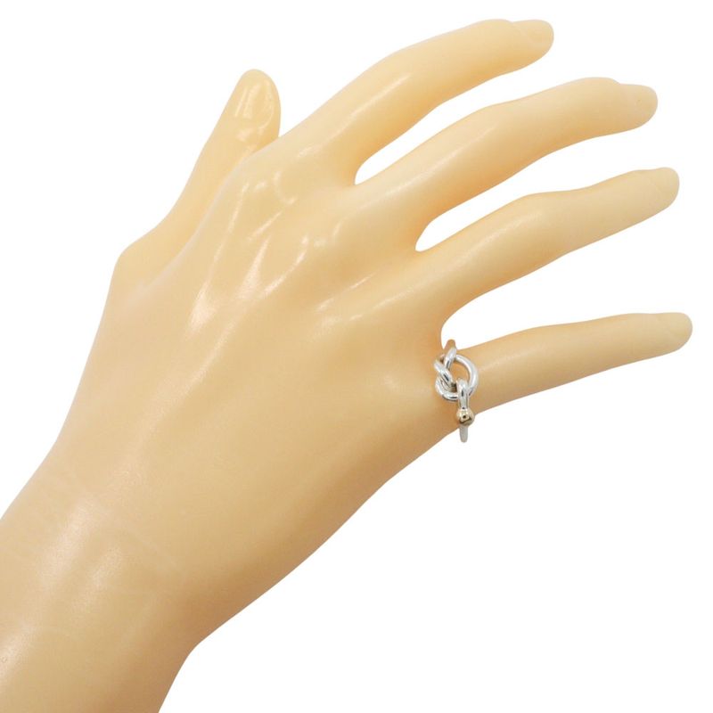 Tiffany & Co Love Knot K14 Yellow Gold And 925 Silver Size 13.5 Ladies' 3.1g