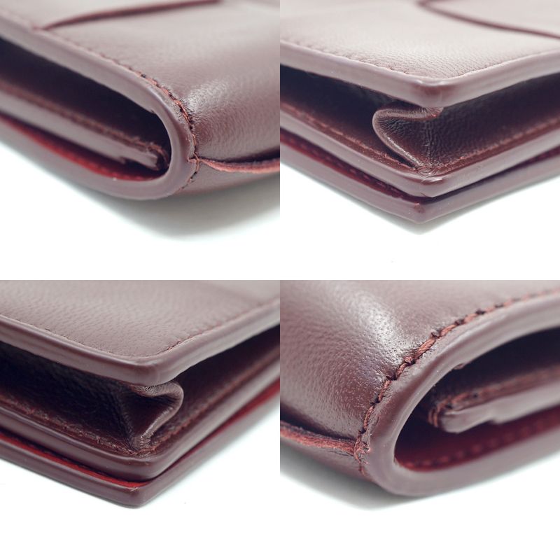 Bottega Veneta 814644 Cassette Business Card Case Wallet Gdhardware Red