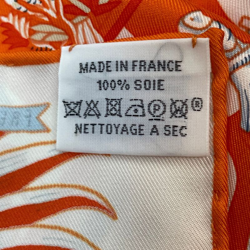 Hermes Scarf Carre 90 Exposition Universelle Silk With Orange Box