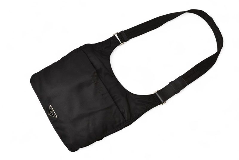 Prada Shoulder Bag Body Bag Prada Tessuto Black Men Women