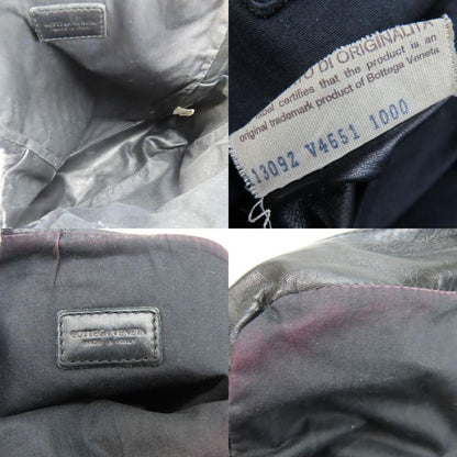 Bottega Veneta Shoulder Bag 113092 Intrecciato Leather Black Crossbody Braided