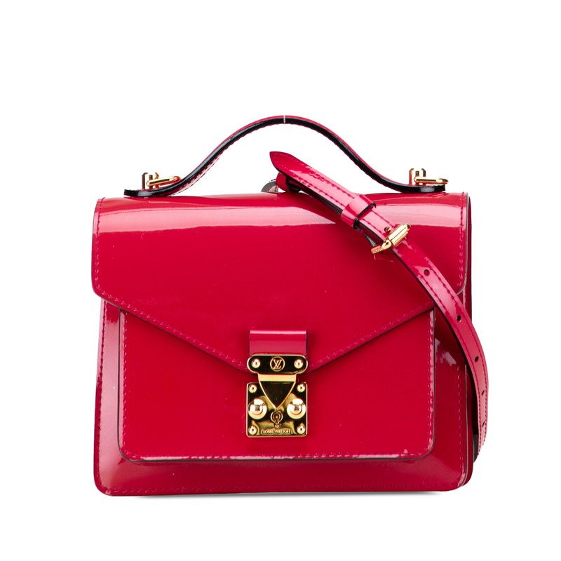 Louis Vuitton Vernis Monceau BB Handbag Shoulder Bag 2WAY M91579 Rose Andian