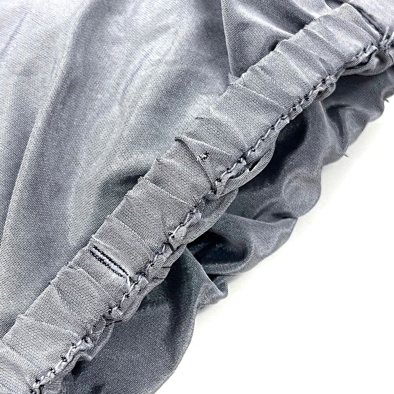 Prada 22aw Back Print Silk Jumpsuit Gray S Sgc096