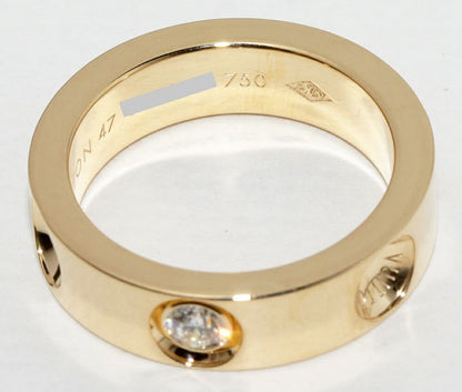 Louis Vuitton 18K Yellow Gold Diamond 1P (010ct) Petite Burg Empreinte Ring
