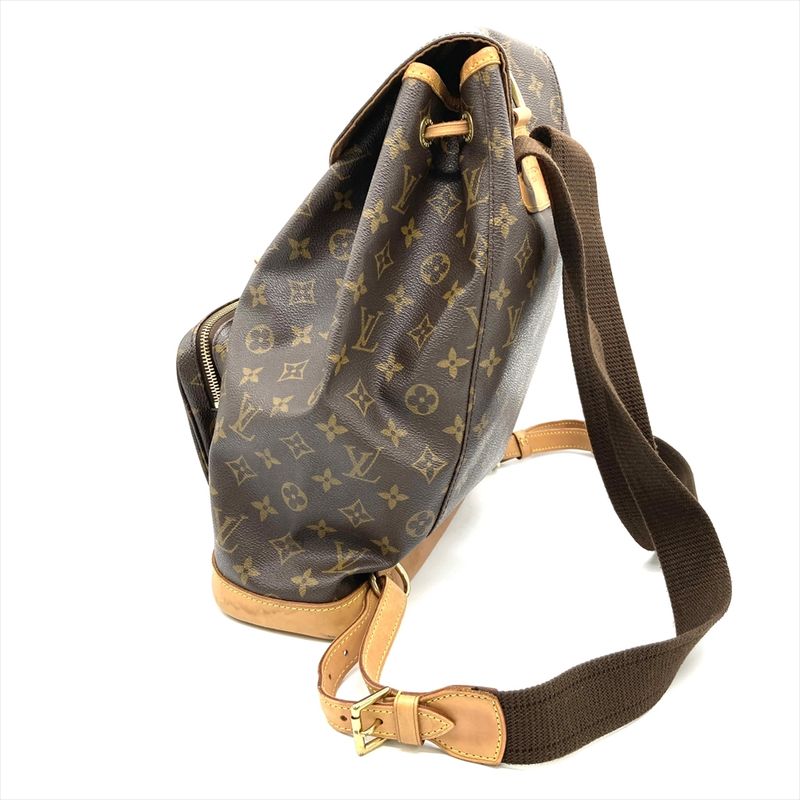Louis Vuitton Montsouris Backpack Monogram Canvas M51135 Brown Gold Hardware