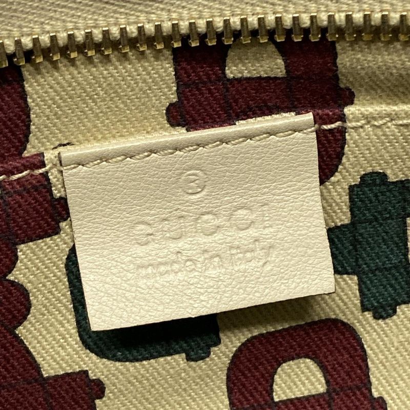 Gucci Handbag Stripe Line Abby 130939 Beige Leather