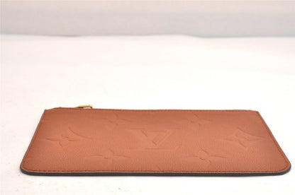 Louis Vuitton Monogram Empreinte Neverfull Pouch Wallet Brown LV 3391n