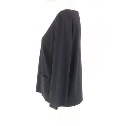 Hermes 100% Cotton Pocket Embroidery Design Boat Neck 3/4 Length Sleeves Cut