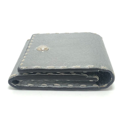 Fendi Card Case Selleria Leather Silver