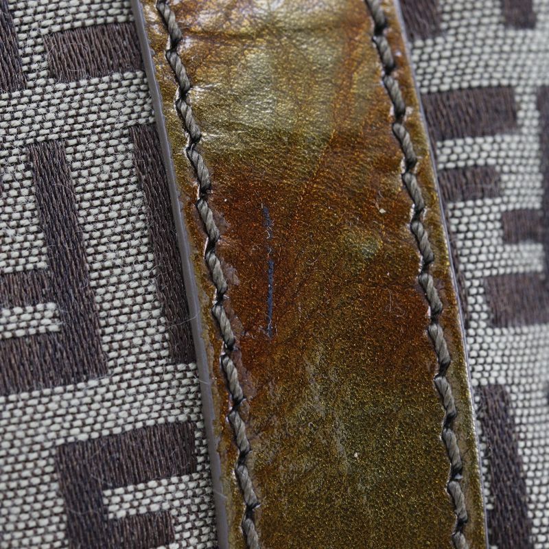 Fendi Zucca Mini Boston 8bl106-cnl Nylon Canvas Bronze Ladies Shoulder Bag