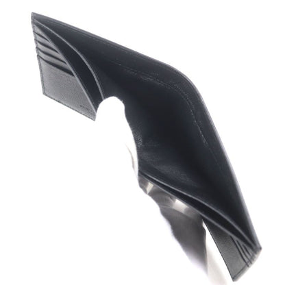 Saint Laurent Paris 396307 Leather Logo Compact Wallet Billfold Wallet Black