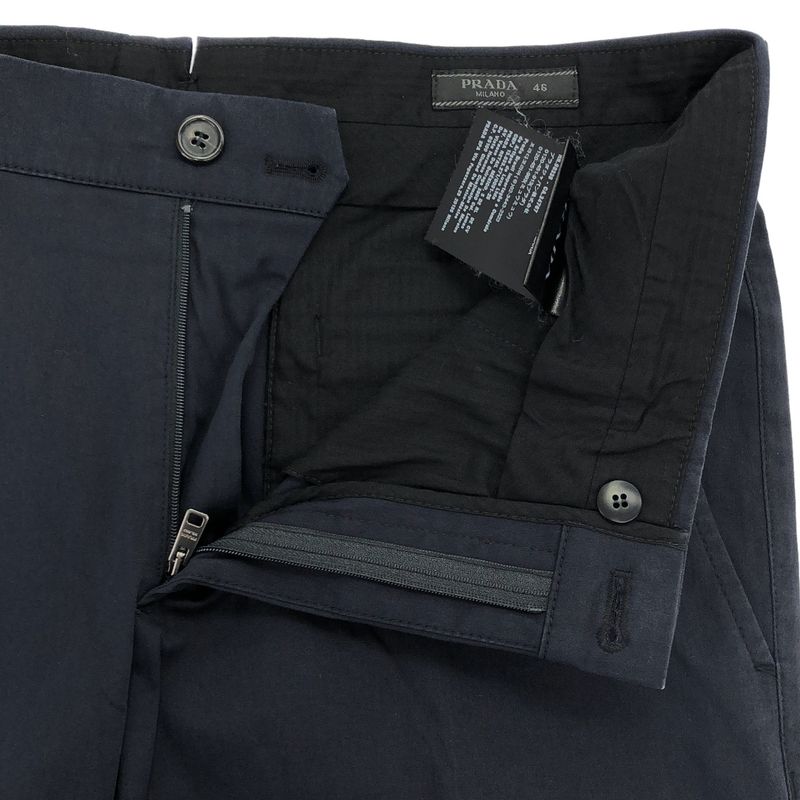 Prada Cotton Stretch Slacks Pants Spe12 R141 710 Navy 46